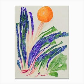 Daikon Fauvist vegetable Canvas Print