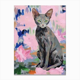 A Sphynx Cat Painting, Impressionist Painting 2 Canvas Print