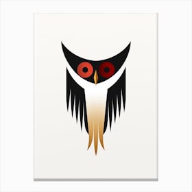 Owl Minimalist Abstract 3 Canvas Print