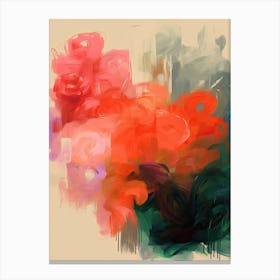 Brush Stroke Flowers Abstract 8 Canvas Print