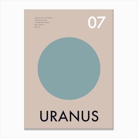 Uranus Planet Galactic Canvas Print