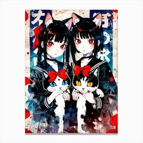 Kawaii Cats Canvas Print