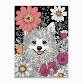 Flower Dog Canvas Print