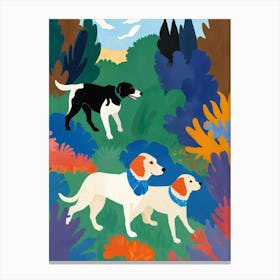 Dogs In The Park Canvas Print