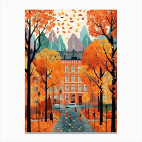 Helsinki In Autumn Fall Travel Art 2 Canvas Print