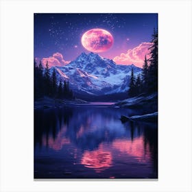 Moonlight In The Mountains 1 Canvas Print