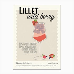 Cocktail Lillet Wildberry Canvas Print