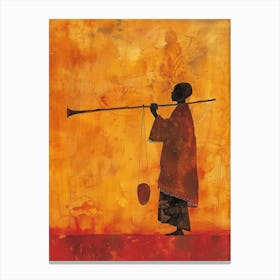 African Woman With A Stick Canvas Print