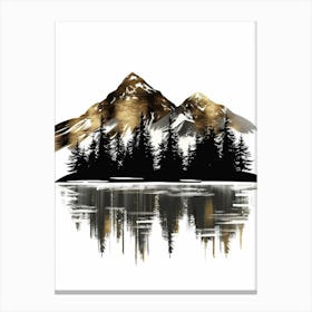 Mountains And Lake 2 Canvas Print