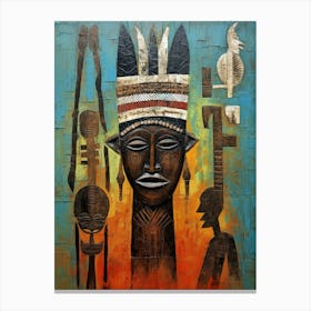 Bukusu Brilliance - African Masks Series Canvas Print