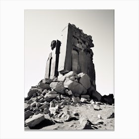 Luxor, Egypt, Black And White Photography 3 Canvas Print