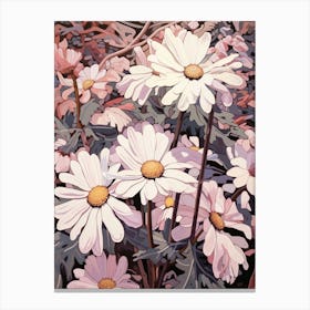 Cineraria 2 Flower Painting Canvas Print