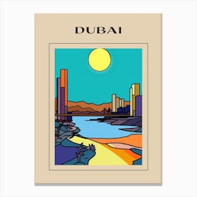 Minimal Design Style Of Dubai, United Arab Emirates 2 Poster Canvas Print
