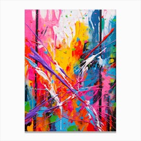 Expressionist Splatter Bold Lines Canvas Print