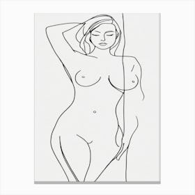 Nude Woman Drawing Canvas Print