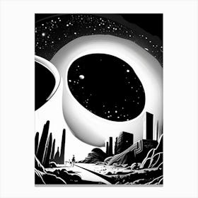 Astrophysics Noir Comic Space Canvas Print