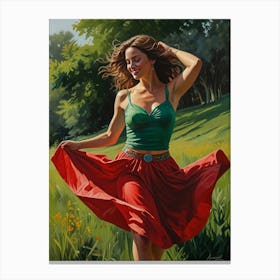 Dancer In The Meadow Canvas Print