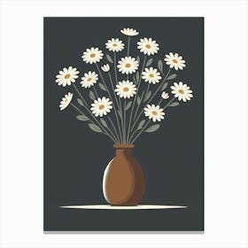 Daisies In A Vase 16 Canvas Print