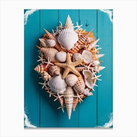 Sea Shell Wreath Canvas Print