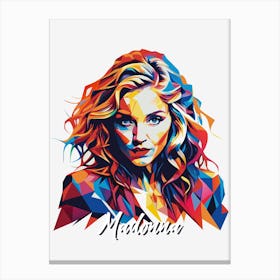 Madonna 03 Portrait Music Icon Style WPAP Pop Art Canvas Print