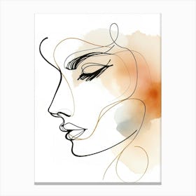 Line Art Profile Canvas Print