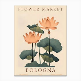 Flower Market Bologna Canvas Print