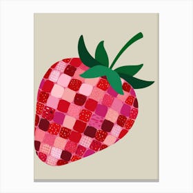 Strawberry Patchwork Canvas Print