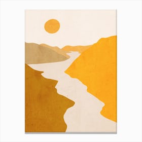 Minimal Art Sun Landscape  Canvas Print
