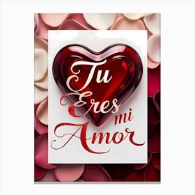 Tu Eres Mi Amor Love Gift Canvas Print