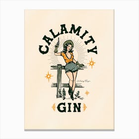 Calamit Gin Cowgirl Canvas Print