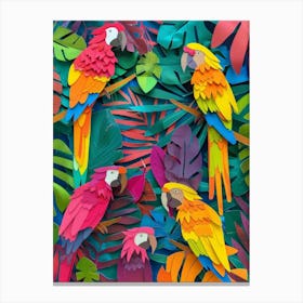Paper Parrots Canvas Print