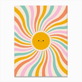 Cute Sun Print Canvas Print
