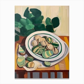 Clams Italian Still Life Painting Canvas Print