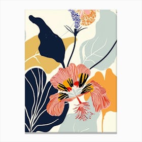 Colourful Flower Illustration Nasturtium 3 Canvas Print
