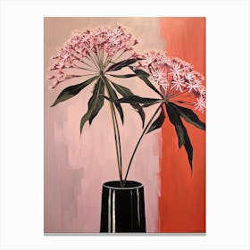 Bouquet Of Joe Pye Weed Flowers, Autumn Fall Florals Painting 1 Canvas Print