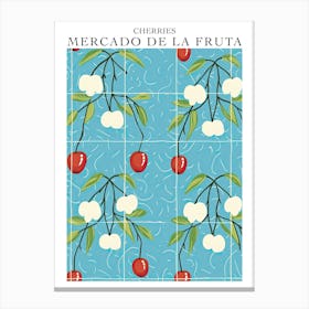Mercado De La Fruta Cherries Illustration 2 Poster Canvas Print
