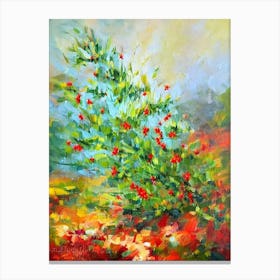 Crown Of Thorns 2 Impressionist Painting Plant Canvas Print