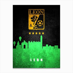 Leon Logo x Skyline Canvas Print