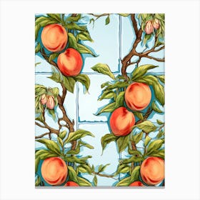 Peaches Illustration 4 Canvas Print