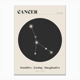 Astrology Constellation - Cancer Canvas Print