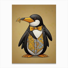 Penguin In Tuxedo Canvas Print