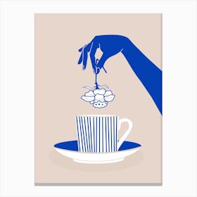 Cup Of Daffodil Tea Canvas Print