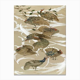 Eight Turkeys (1892), Theo Van Hoytema Canvas Print