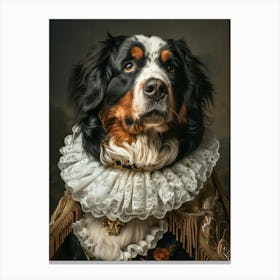 Rococo Royal Bernese Mountain Dog Canvas Print