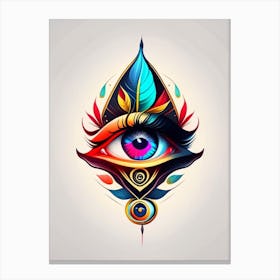 Balance, Symbol, Third Eye Tattoo 1 Canvas Print