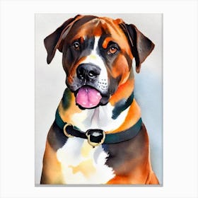 Cane Corso 2 Watercolour dog Canvas Print
