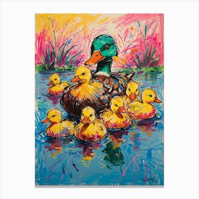 Duck Family 1 Canvas Print