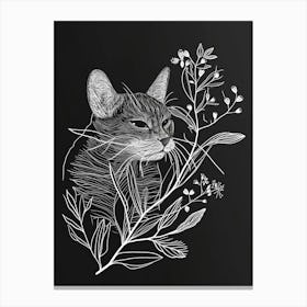 British Shorthair Cat Minimalist Illustration 2 Canvas Print