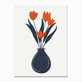 Vase Of Tulips Canvas Print