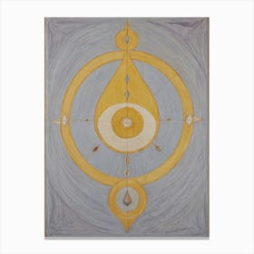 Lilac & Yellow Compass Canvas Print